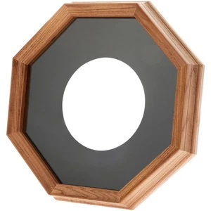 Bard's Glass Front Oak Wall Mountable Plate Frame, 13" H x 13" W x 1.5" D - Picture 1 of 1