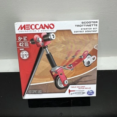 Nuevo Meccano Scooter Real Metal Fabricante Sistema Set de Inicio Edades 8+ con herramientas STEM Foto 1 de 4