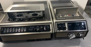 Grabadora de casete de video portátil Magnavox VHS y centro de control de VCR, probada de colección - Imagen 1 de 10
