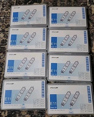 (x8) JD E11 Dimmable Halogen Bulbs 4 Pack 120V 75W 750 Lumens [32 Bulbs Total]  - Image 1 of 4