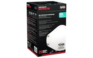 1 Box of 20 Face Masks 8610 SAS Safety N95 Disposable Particulate Respirators - Picture 1 of 2