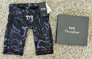 TYR Male Boys Thresher Jammer Swim Tech Suit Titanium Size 18 MSRP $150 (C13-8) - Picture 1 of 6