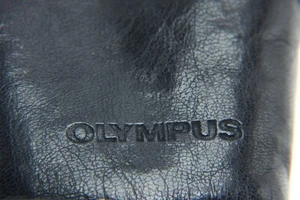 Genuine Olympus OM 100N Leather Soft Lens Drawstring Pouch Case 3 1/2 x 2 1/2" - Picture 1 of 6