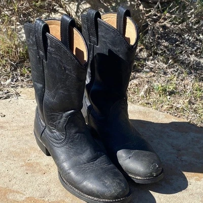 Ariat roper boots 8.5 B fair condition slip resistant soles almond toe mid calf - Image 1 of 4