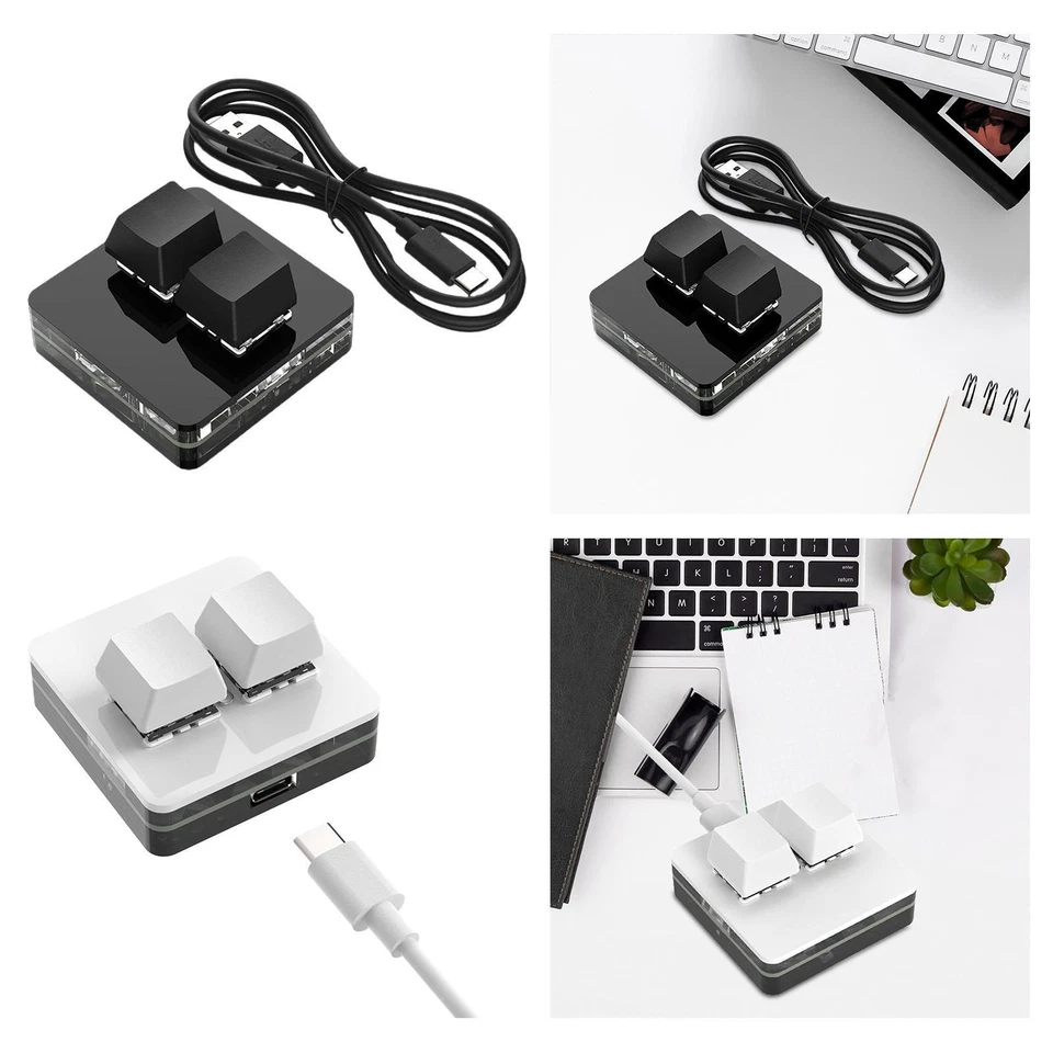 2 Keys Copy Paste Keyboard Mechanical Gaming Keyboard for Macros Rhythm Games - Image 1 of 1