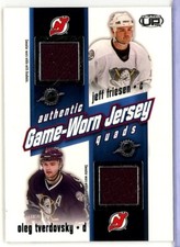 2002-03 Pacific Heads Up Quad Jerseys #1 Friesen/ Tverdovsky/ Allison/ Deadmarsh