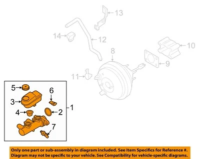 Б/у главный тормозной цилиндр подходит: 2008 Nissan Xterra 6 цилиндров AT без внедорожника p - Изображение 1 из 3