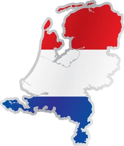 Niederlande Länder Flagge Karte Auto Stoßstange Fenster Spiegel Aufkleber Abziehbild 4"X5" - Bild 1 von 1