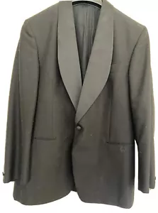 Tescosa of Italy Men Formal Tuxedo Jacket Blazer Size Short 40 Wool Blend Black - Picture 1 of 13