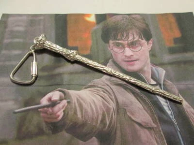 Harry Potter bacchetta magica ciondolo in argento 925- produzione artigiana - Immagine 1 di 3