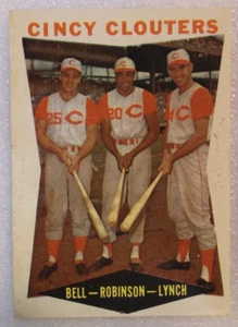 Collectible 1960 Topps "Cincy Clouters" Bell-Robinson-Lynch Trading Card (#352) - Picture 1 of 2