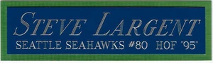 STEVE LARGENT SEAHAWKS NAMEPLATE AUTOGRAPHED Signed Football-HELMET-JERSEY-PHOTO - Picture 1 of 8