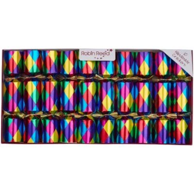 Robin Reed H5 Christmas Birthday 10-pc 8.5" Harlequin Party Crackers 42302.NOV - Image 1 of 4