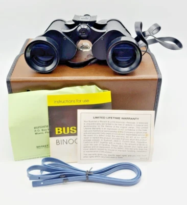 Vintage Bushnell Ensign Wide Angle Binoculars 7X35 500 Ft at 1000 Yds with Case - Image 1 of 4