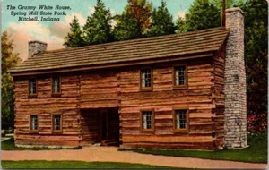 Cartolina The Granny White House Spring Mill State Park Mitchell Indiana - Foto 1 di 2