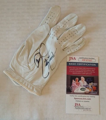 RICKY FOWLER Autographed Signed Titleist Players Glove Golf Glove Used PGA JSA - Image 1 of 2