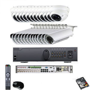 24CH 1080P HDTVI DVR  AHD 4-in-1 TVI Analog 2.6MP Security Camera System 3TB HDD