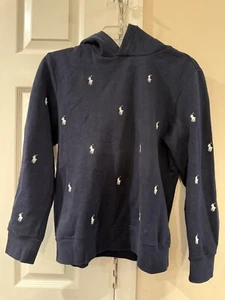 Ralph Lauren Polo Hoodie Sweatshirt Blue Youth L - Picture 1 of 3