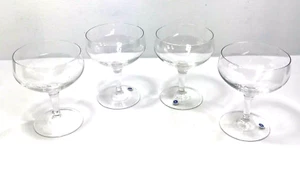 Cuatro copas de champán transparentes hechas en Alemania Occidental artículos de bar - Imagen 1 de 5