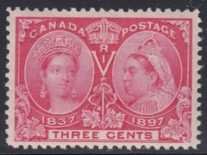 Canada # 53 Jubilee 3 cent 1897 VFNH cat $120 - Picture 1 of 2