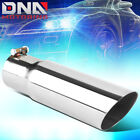 3" Inlet 11.75" L Stainless Steel 3.5" OD Round Diagonal Cut Exhaust Muffler Tip