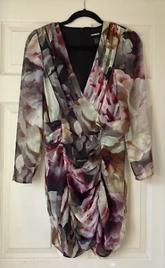 New Without 🏷️ EXPRESS Womens Long Sleeve Dress Size 6 Polyester - Picture 1 of 9