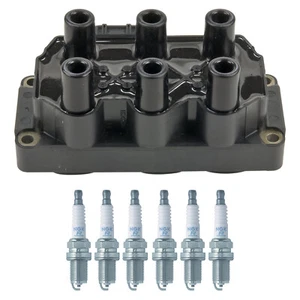 Bosch Ignition Coil NGK 6 V-Power Spark Plug Kit For 900 9000 A6 XC90 530i V6 L6 - Picture 1 of 1