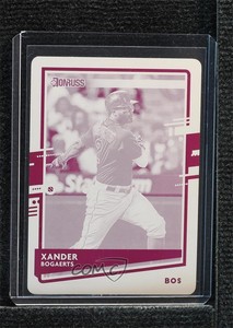 2020 Panini Donruss Printing Plate Magenta 1/1 Xander Bogaerts #75 0m0g