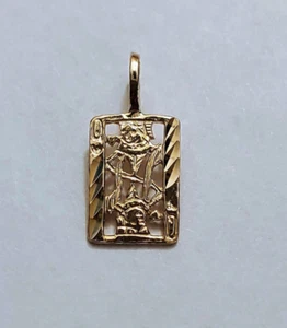  New 14k Yellow Gold Queen Card Charm Pendant  - Picture 1 of 3