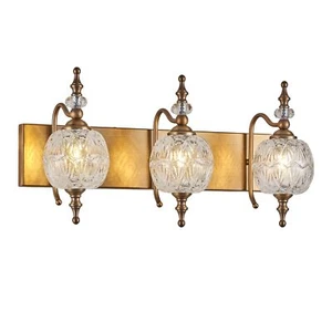 Vintage Bathroom Vanity Light Fixtures 3 Lights Bathroom Wall Sconce Lighting... - Picture 1 of 9