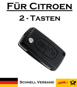1x chiave pieghevole alloggiamento per Citroen - ricambio 2 tasti telecomando auto KS02 - Foto 1 di 4