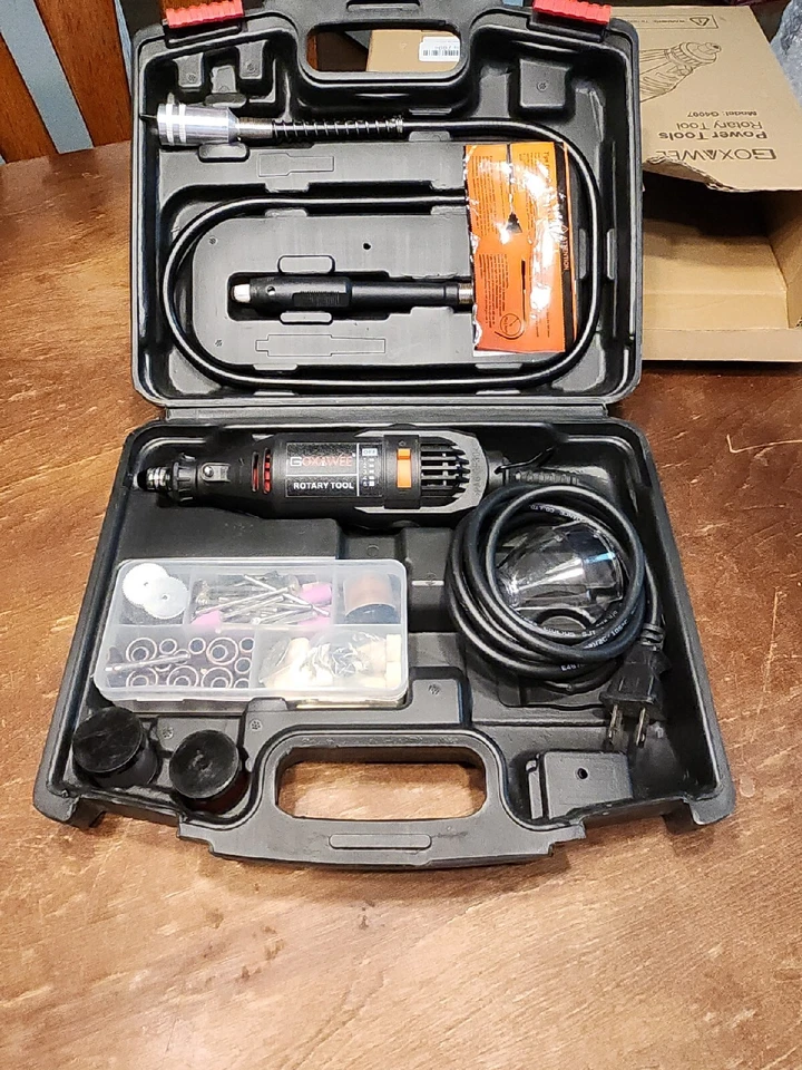 GOXAWEE G4007 Rotary Tool Kit with MultiPro Keyless Chuck & Flex Shaft - - Image 1 of 1