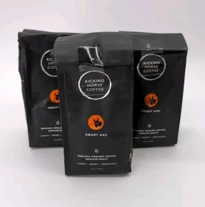 3 Pack Kicking Horse Coffee Ground Medium Smart Ass 10 oz Each Read Description - Picture 1 of 7