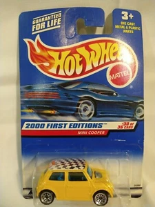 Hot Wheels Mini Cooper #090 First Editions 30 of 36 Yellow Die-Cast Car 2000 - Picture 1 of 3