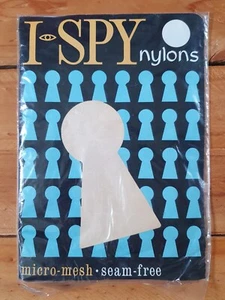 Vintage I-Spy Sheer Seamfree Nylon Stockings 1950s - 11 Calypso - Picture 1 of 2