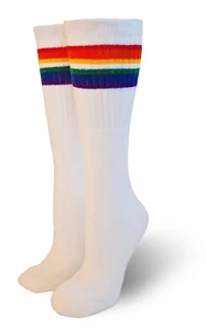 Pride Socks Unisex Rainbow Under the Knee Tube Socks - Picture 1 of 5