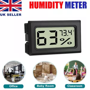 Digital Humidity Meter Temperature Sensor Thermometer Hygrometer Room Gauge LCD - Picture 1 of 10