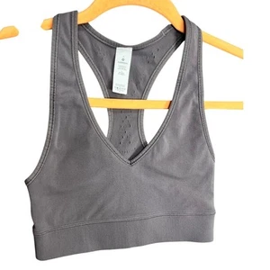 Lululemon Reveal Bra Mesh Digital Rain Seamless Sports Bra Gray Size 4 - Picture 1 of 7