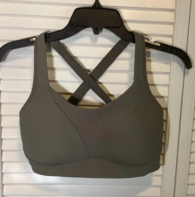 Lululemon Run Times Bra High Support 32DDD LW2DINS Perforated Airflow Sage Green - Image 1 of 4