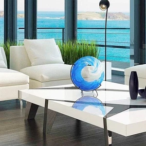 Acrylic Gradient Blue Sculpture Unique Artwork to Enhance Your Home Environment - Picture 1 of 11