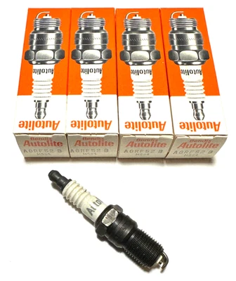 Set of 4 Vintage NOS Autolite Spark Plugs AGRF52-B Made in USA - Image 1 of 2