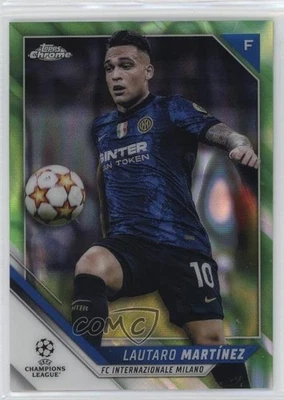 2021-22 Topps Chrome UCL Neon Green Lava Refractor Lautaro Martinez Martínez #30 - Image 1 of 2