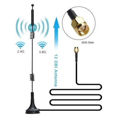Brand New WIFI Antenna 12dBi High Gain RG174 Cable Spare -20°С ~ +80°С - Image 1 of 4