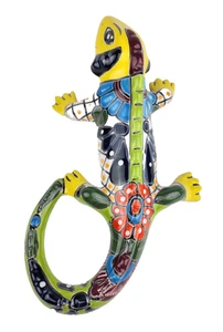 Authentic Talavera Iguana – Handcrafted Mexican Ceramic Art Sculpture - Picture 1 of 6