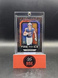 2024 Obsidian Rome Odunze RC #11 Fire And Ice Chicago Bears - Bild 1 von 2