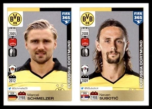 Panini FIFA 365 2016 - Marcel Schmelzer - Subotić Borussia Dortmund No. 498-499 - Picture 1 of 2