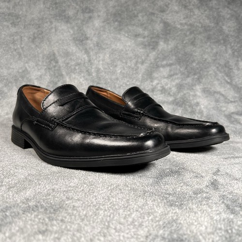 Mocassini Clarks Penny Pelle Nera Uomo Taglia 8M