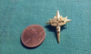 Vintage Lapel Brooch Pin: CWCBPW BPC VM Crown North Star Cross Design Gold-Tone - Picture 1 of 3