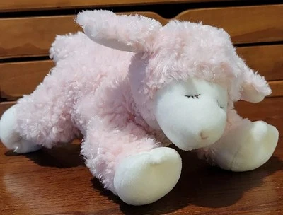 Baby Gund Winky Plush Pink Lamb Rattle Soft Sleeping Stuffed Animal Lovey Toy 8” - Image 1 of 4