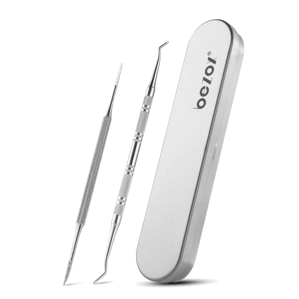 BEZOX Professionelle Eingewachsene Zehennägel Werkzeug 2 pcs Eckenheber und